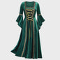 Middeleeuwse Gothic Jurk met Bandage Detail - Perfect voor Halloween Cosplay en Feesten