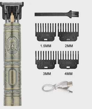 Vintage T9 Draadloze Trimmer - USB Snel Opladen & Krachtige Barber Clipper voor Mannen