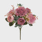 Retro Zijden Bloemenboeket: Vintage Rozen, Hortensia & Pioen voor Bruid & Decoratie