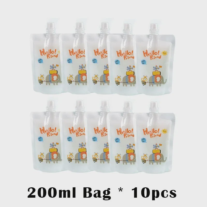 Herbruikbare Babyvoeding Dispenser Set - Zelf Fruitpuree Maken & Bewaren