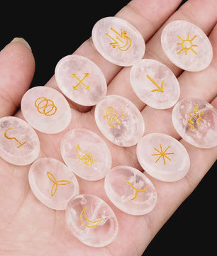 13-delige Amethist Runen Set - Kristallen Stenen voor Reiki, Meditatie & Divinatie