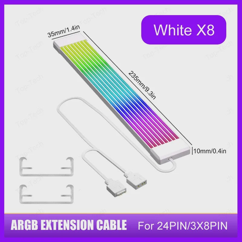 ARGB PC Kabel Verlenging - 5V 3-Pin Synchronisatie voor Moederbord & Videokaart