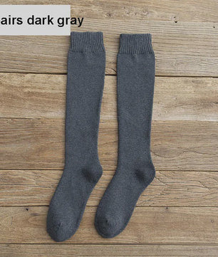 6 Paar Heren Kniehoge Thermosokken - Warm & Dik - Compressie - Maat 38-44