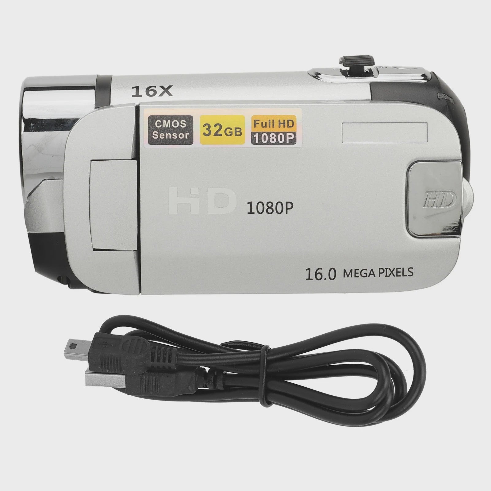 Digitale Camera D90 - 16MP Full HD 1080P, 16x Zoom, Draaibaar Scherm & Vullicht