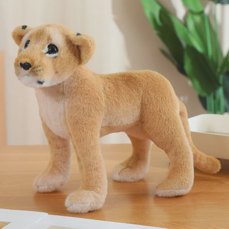Realistische Pluche Dieren Knuffels - Tijger, Leeuw & Luipaard - Zacht Speelgoed & Decoratie