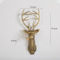 Gouden Hertenkop Wandhaak - Decoratieve Resin Muurhanger met Opbergfunctie