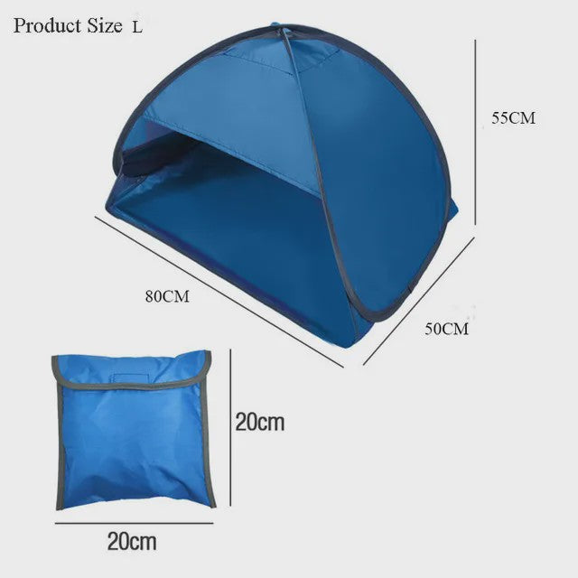 Automatische Pop-Up Strandtent UPF50+ - Snel Opzetbaar Zonnescherm voor Strand, Camping & Vissen