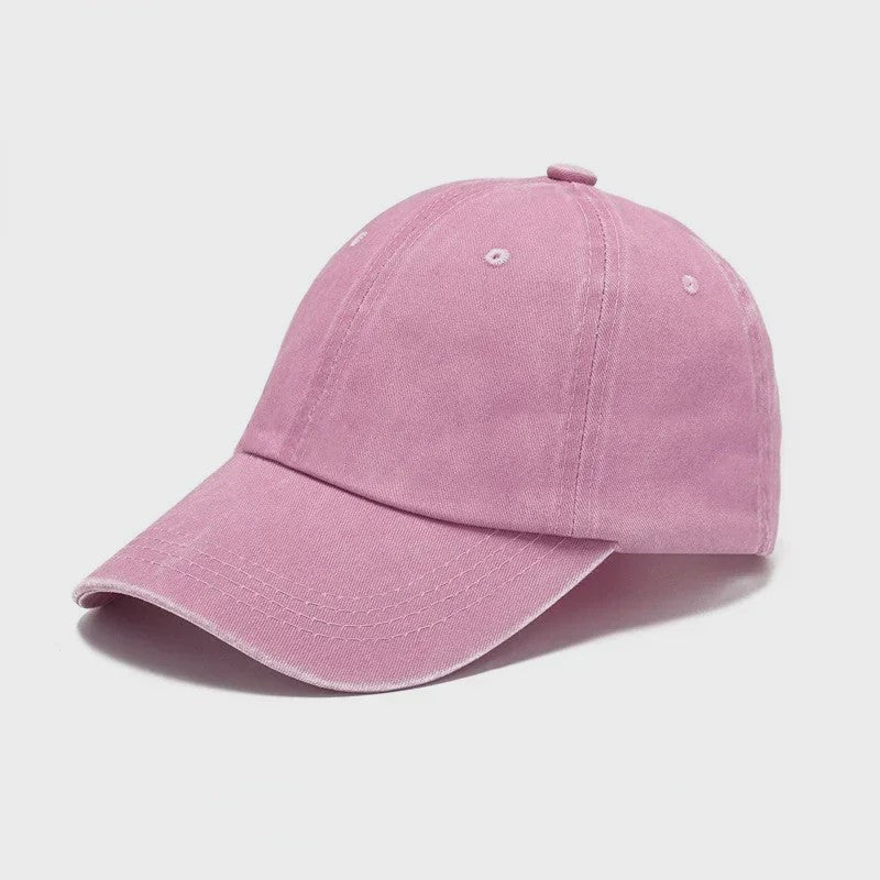 Vintage Washed Denim Baseball Cap - Unisex Snapback voor Heren & Dames