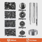 Roestvrij Staal Drukknopen Set 12.5mm Gunmetal Zwart - Kleding & Tassen