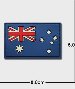 3D PVC Vlag Patches - Rubberen Militaire Emblemen met Klittenband