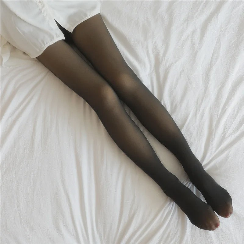 Dikke Thermische Panty - Warm, Sexy & Transparant met Hoge Taille