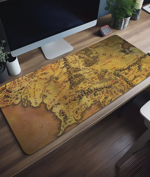 Lord of the Rings Midden-Aarde Kaart Muismat - Extra Groot, Antislip & Dik