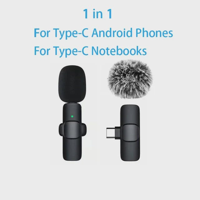 Draadloze Lavalier Microfoon voor iPhone & Android: Mini Mic voor Live Broadcast, Gaming & Video Opnames