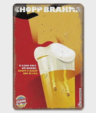Retro Metal Bier Merk Poster - Decoratie voor Man Cave, Bar & Club