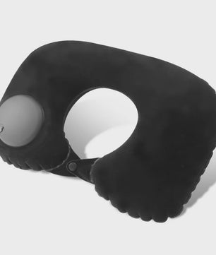 Opblaasbaar Nekkussen met Flocklaag - Compact en Zelfvullend voor Reizen