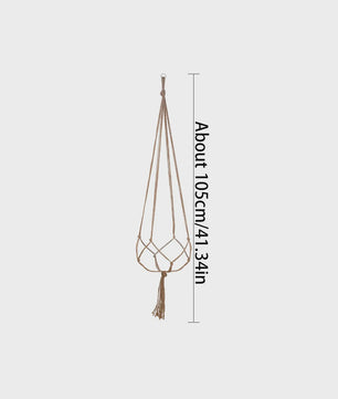 Macramé Plantenhanger - Decoratieve Hangmand voor Binnen & Buiten