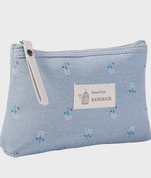 Schattige Canvas Make-up Tas met Stippenprint - Make-up & Toiletartikelen Organizer