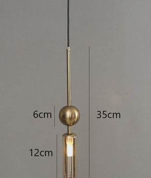 Luxe Scandinavische Hanglamp Goud/Zwart met Glas - Sfeervolle Verlichting voor Eetkamer, Slaapkamer of Nachtkastje