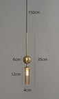 Luxe Scandinavische Hanglamp Goud/Zwart met Glas - Sfeervolle Verlichting voor Eetkamer, Slaapkamer of Nachtkastje