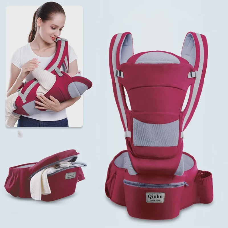 Ergonomische Baby Draagzak met Heupzitje - Multifunctioneel & Comfortabel