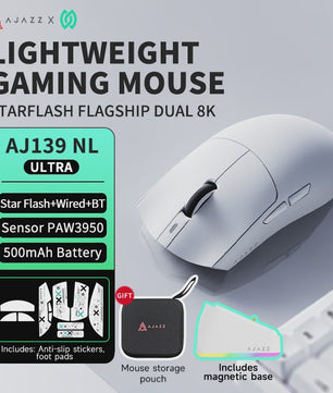 AJAZZ AJ139 V2 MC Ergonomische Gaming Muis - Lichtgewicht, Hoge Nauwkeurigheid & Tri-Mode Connectiviteit