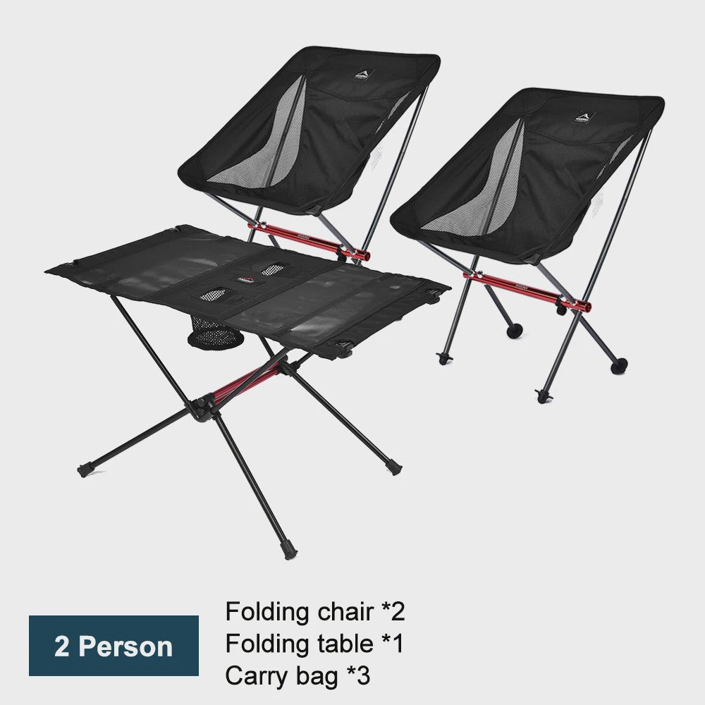 Lichtgewicht Opvouwbare Campingstoel en Tafel Set - Outdoor, Picnic, Reizen