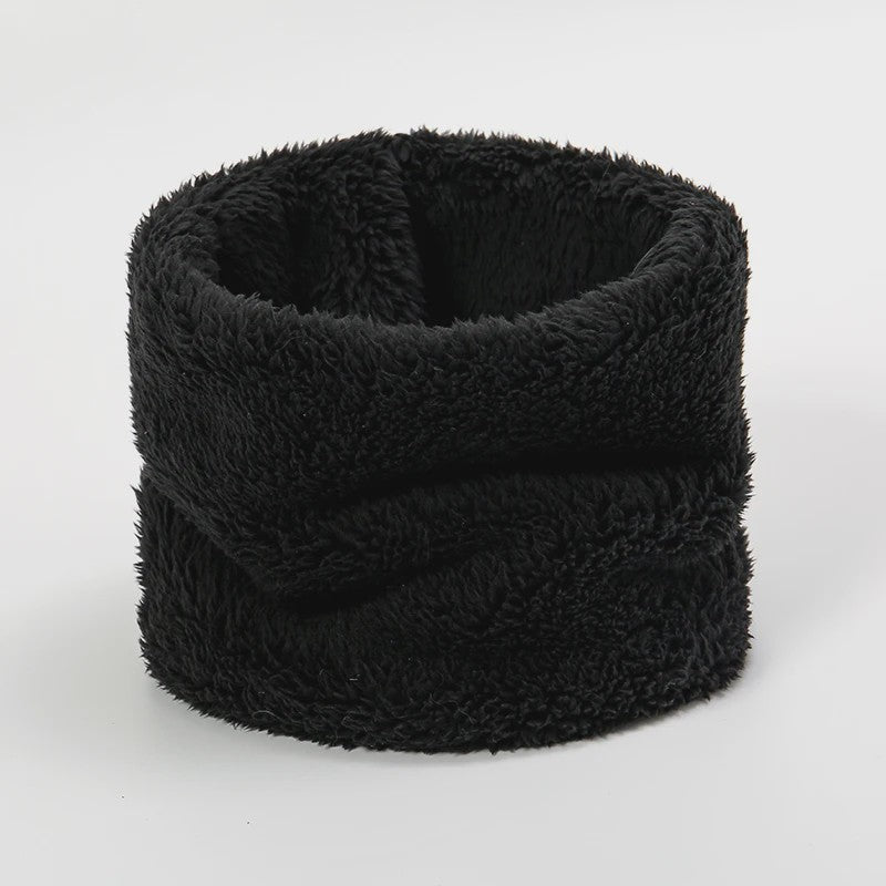 Cashmere Warm Collor Ring Winter Scarf Solid Plush Thick Outdoor Sports Men Women Children Neckerchief Full Face Mask Muffler