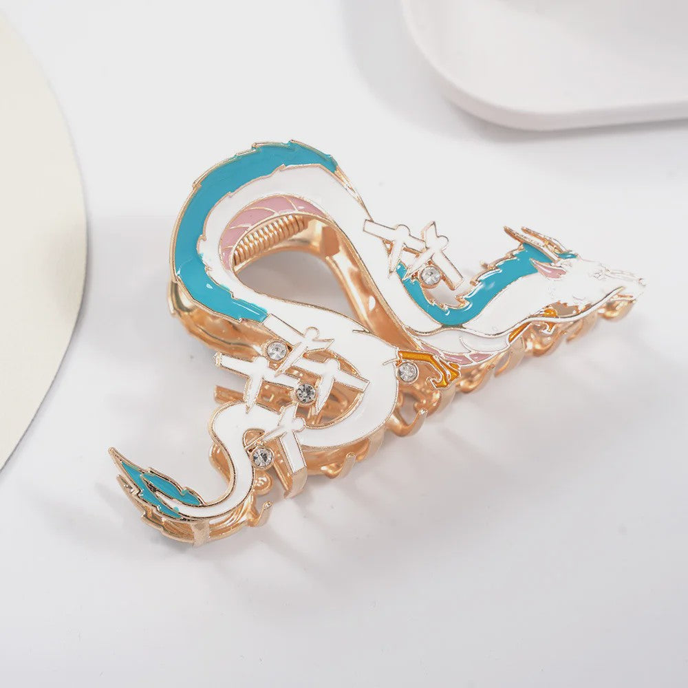 Unieke Haarclips Dames - Schattige Cartoon Draak, Kat & Vlam Designs | Grote Klemmen