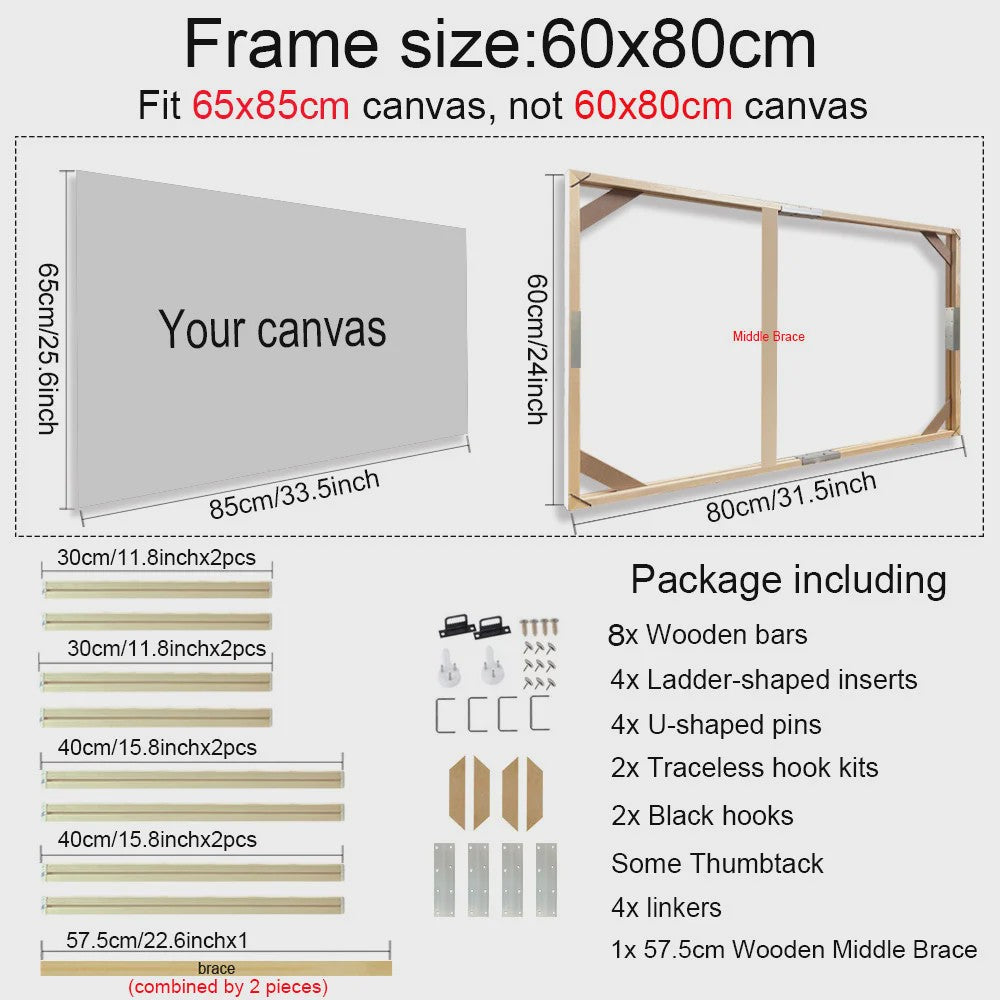 Houten Canvas Frame Sets - Diverse Maten voor Kunst, Foto's & Diamond Painting
