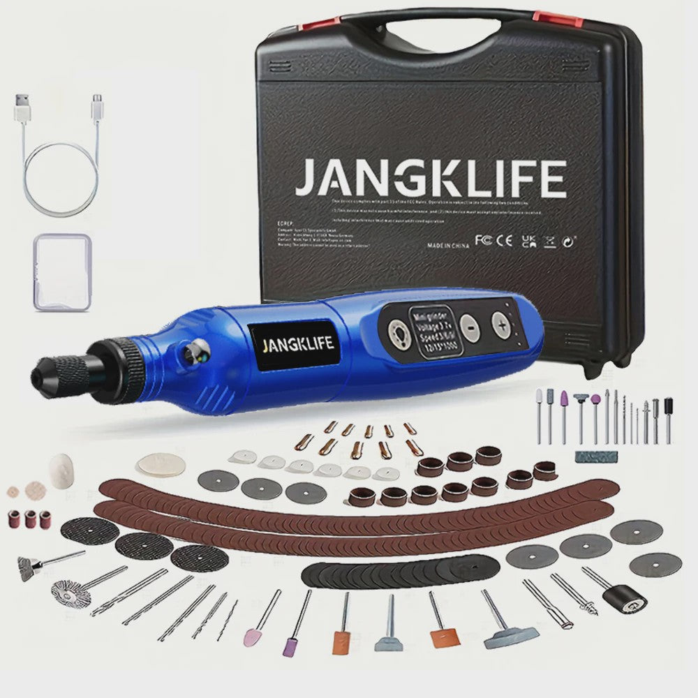 Draadloze Roterende Tool Kit: Graveerpen voor Hout, Metaal, Glas & Sieraden - DIY Mini Boormachine met USB
