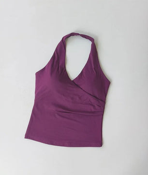 Comfortabele Sport BH met V-hals en Halter Nek - Ademend & Stijlvol