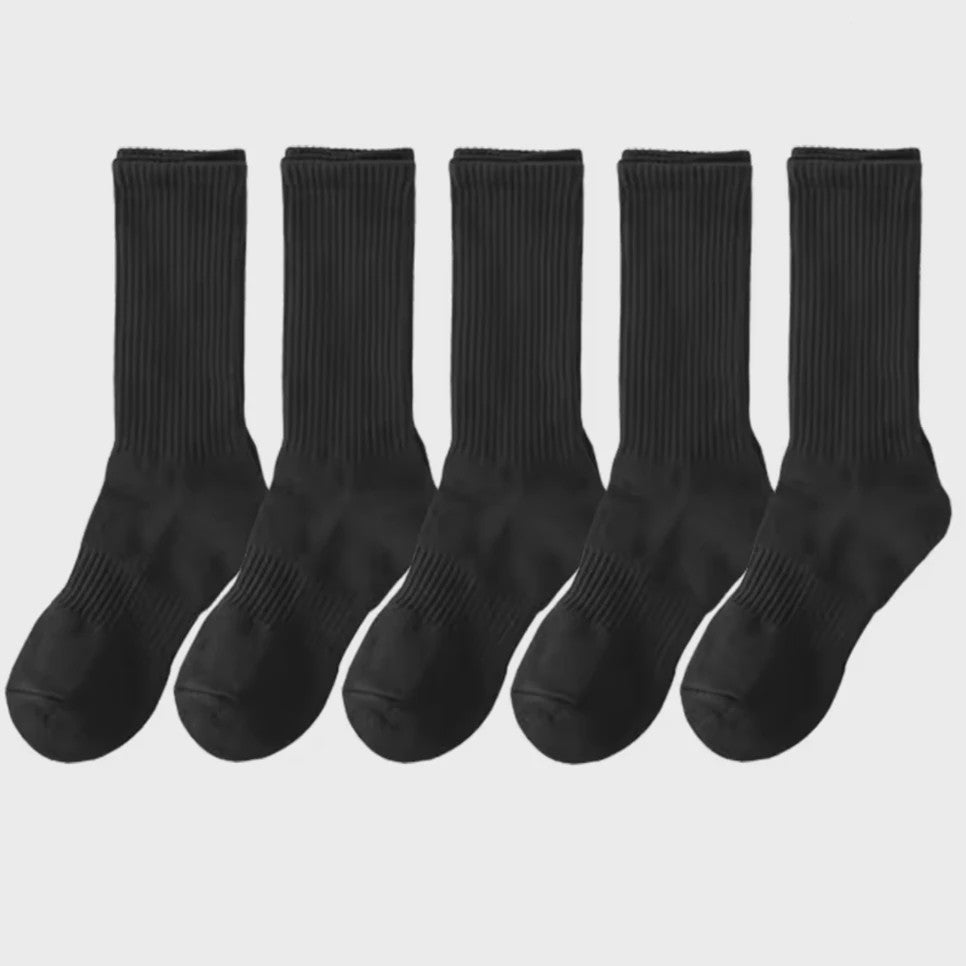 20 Paar Heren Katoenen Sportsokken - Klassiek Zwart/Wit, Ademend & Warm