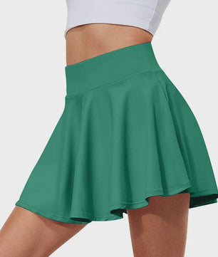 Sportieve Tennisrok met Hoge Taille, Ingebouwde Zak en Sneldrogend Materiaal - Perfect voor Fitness & Hardlopen