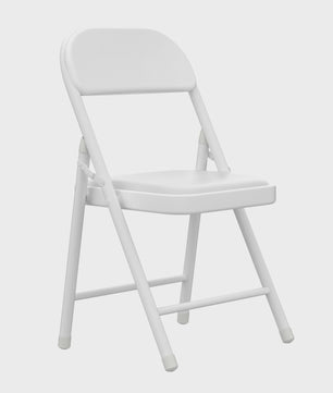 Opvouwbare Stoel met Kunstleren Zitting en Metalen Frame - Comfortabel en Praktisch