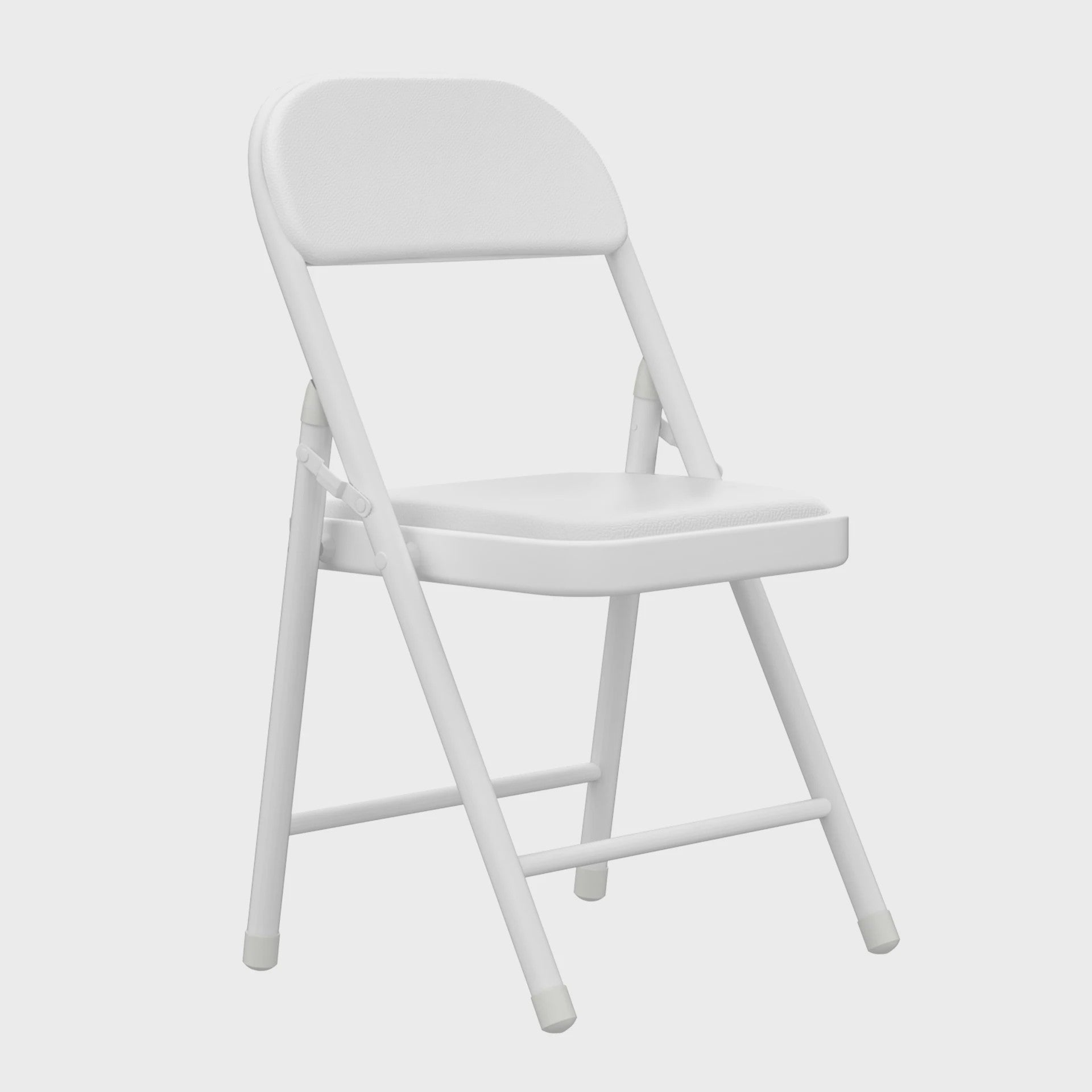 Opvouwbare Stoel met Kunstleren Zitting en Metalen Frame - Comfortabel en Praktisch
