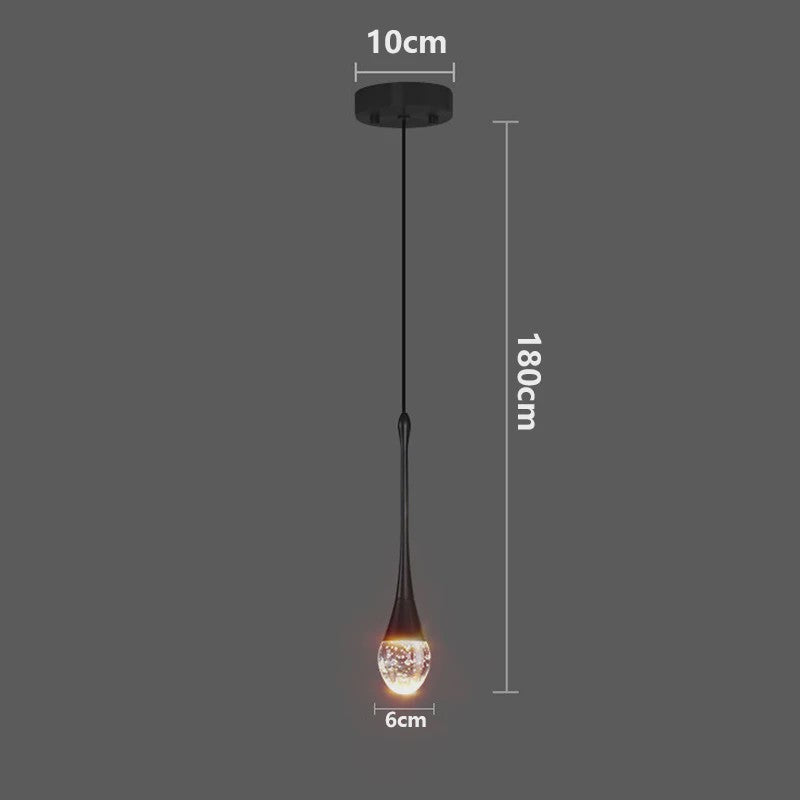 Moderne LED Hanglamp Druppelvorm - Sfeervolle Verlichting voor Slaapkamer & Nachtkastje