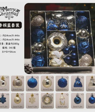 Luxe Kerstballen Set (60 Stuks) met Donut, Gnome & Sneeuwvlok Ornamenten - Goudkleurig