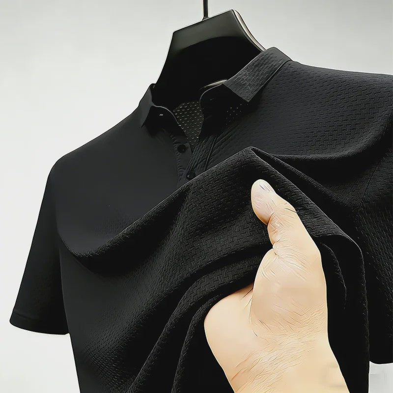 Heren Poloshirt met Wafelstructuur - Korte Mouw, Zachte & Ademende Stof