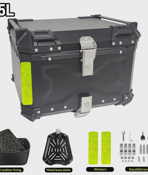 Universele Motor Topcase Aluminium Bagagekoffer - 45L/55L/65L - Quick-Lock