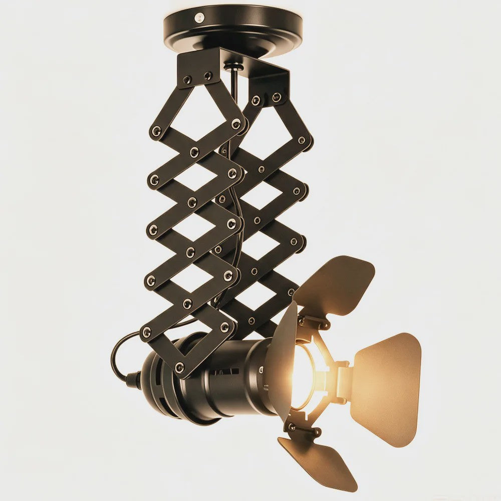 Industriële Tripod Vloerlamp - Retro Studio Verlichting Zwart