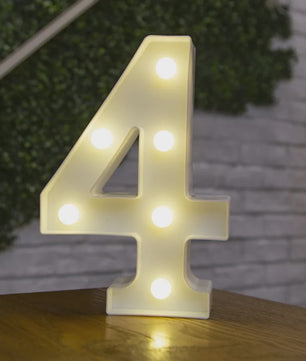 Decoratieve LED Letter & Cijfer Lampen - Creëer Sfeer met Warm Licht