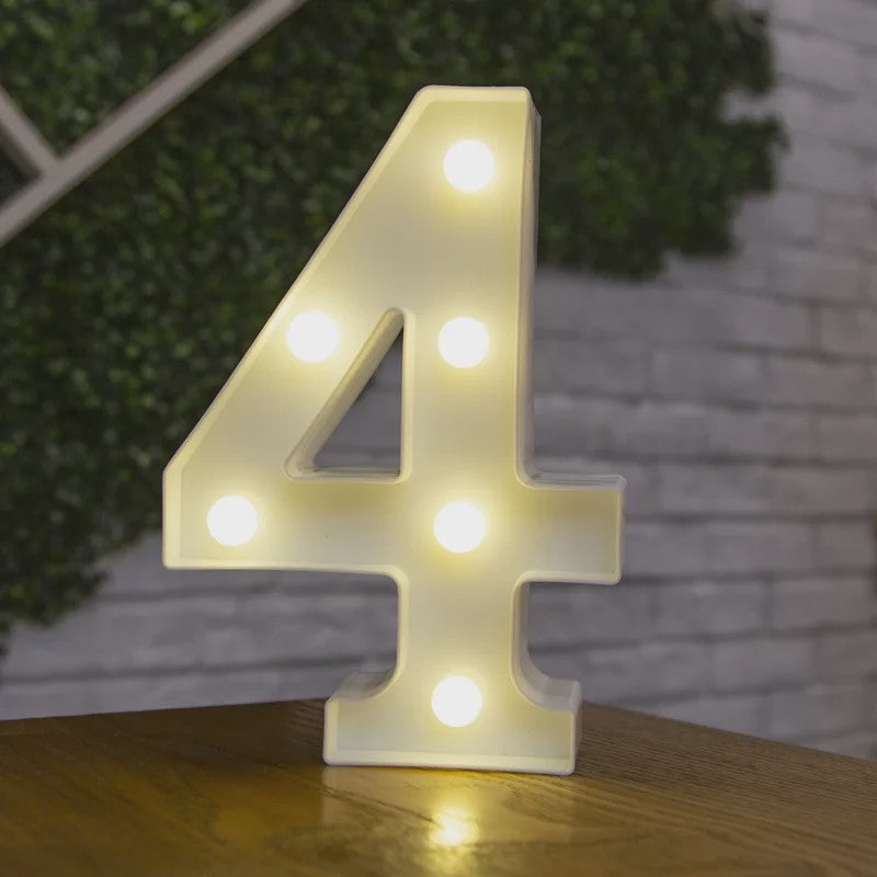 Decoratieve LED Letter & Cijfer Lampen - Creëer Sfeer met Warm Licht