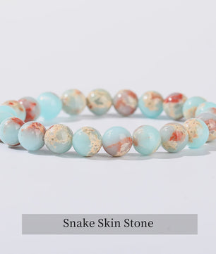 Natuurstenen Armband Dames - Elastisch, Blauw, Yoga & Healing Sieraden