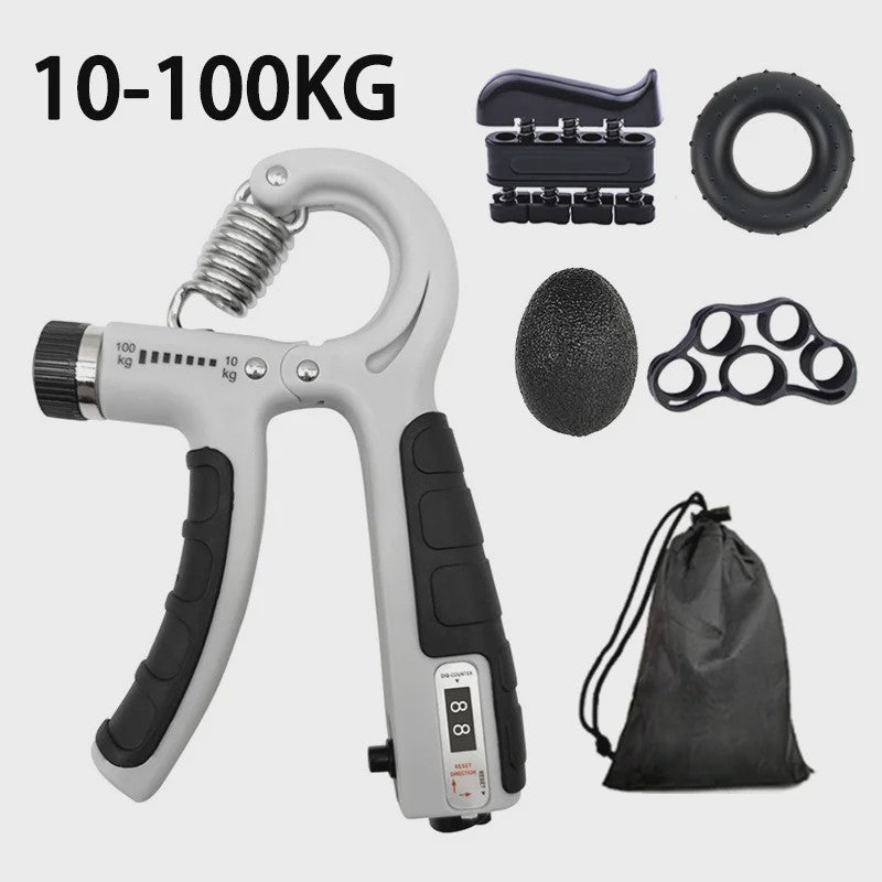 Verstelbare Hand Grip Kracht Trainer Set (100/200kg) met Teller - Hand, Pols & Onderarm Oefening