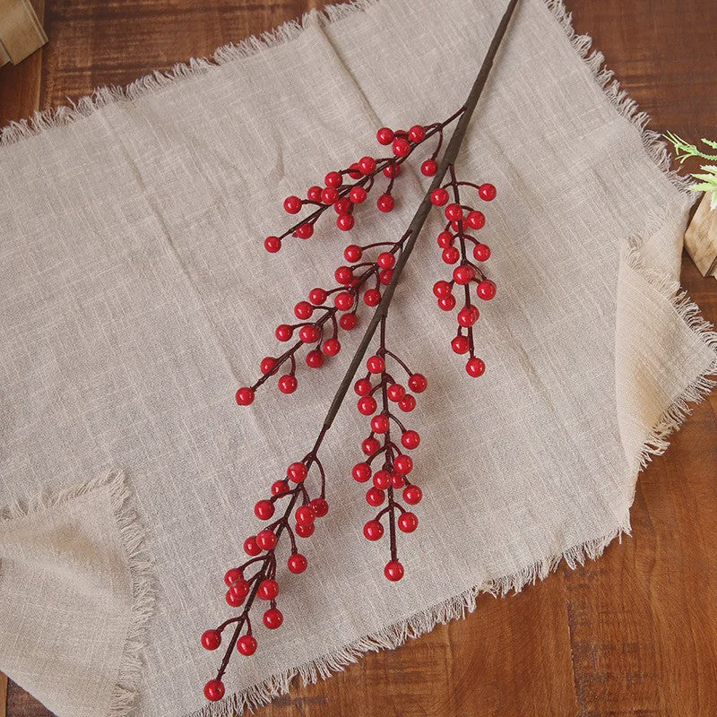 Decoratieve Takken met Rode Bessen en Gouden Bladeren - Chinees Nieuwjaar & Lente Decoratie