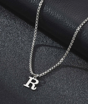 Vnox RVS Letter Ketting Heren - Kies Uw Initiaal - Waterdicht & Minimalistisch
