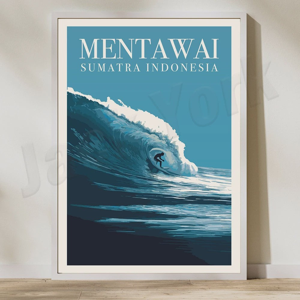 Indonesië Reisposters: Bali, Java, Komodo & Meer - Wanddecoratie Set