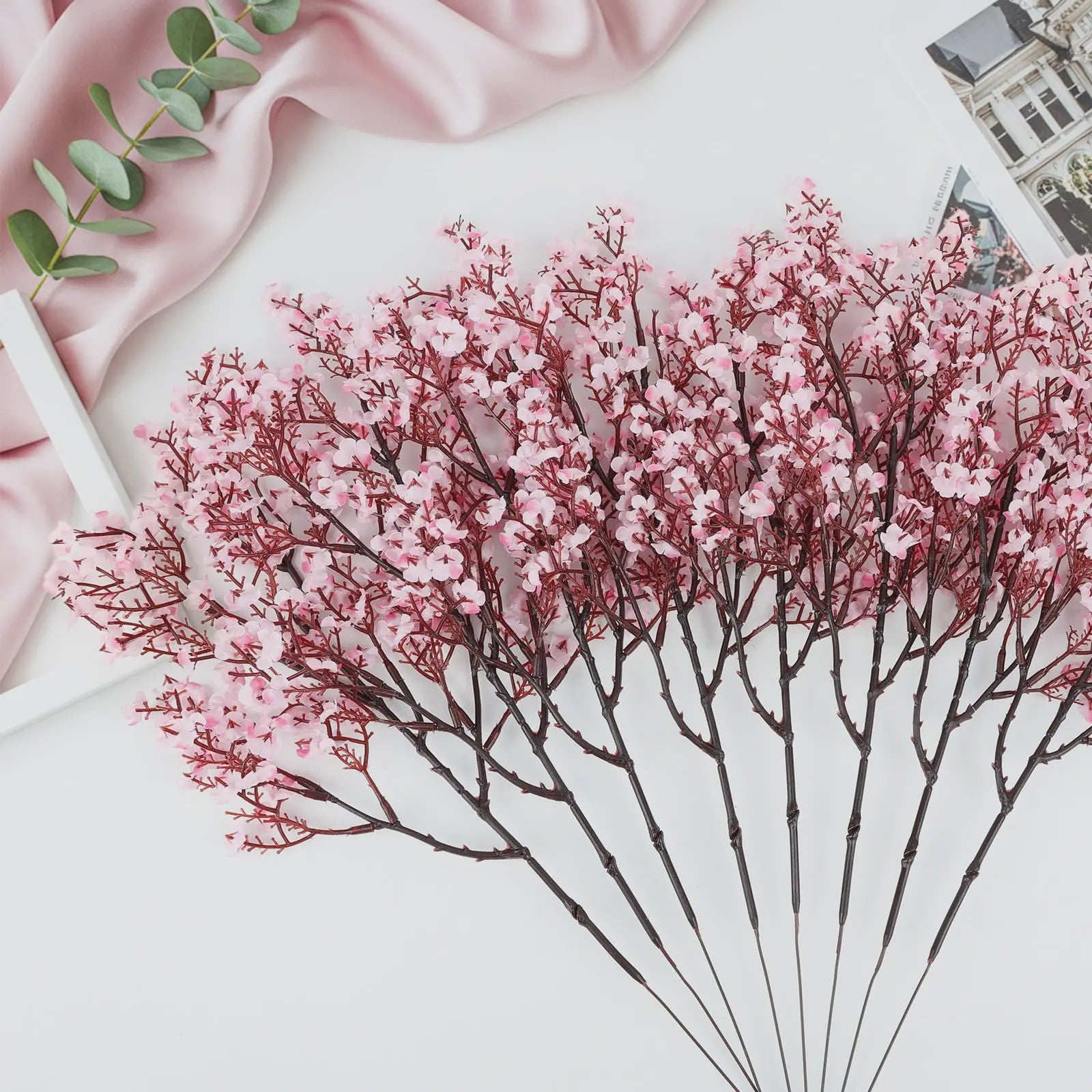 Kunstbloemen Gipskruid (3/5 stuks) - Sfeervolle Decoratie voor Huis, Bruiloft & Feest