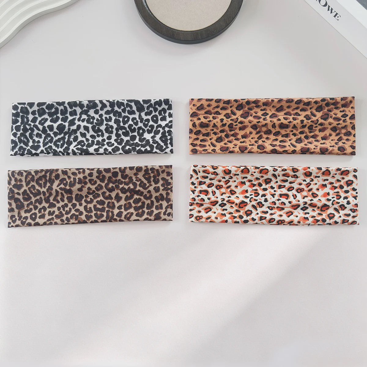 Elastische Dames Haarband met Panterprint - Stijlvol & Comfortabel voor Sport, Yoga en Dagelijks Gebruik