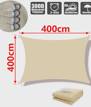 Waterdicht UV-bestendig Schaduwdoek 300D Polyester - Zonwering voor Tuin, Terras & Auto